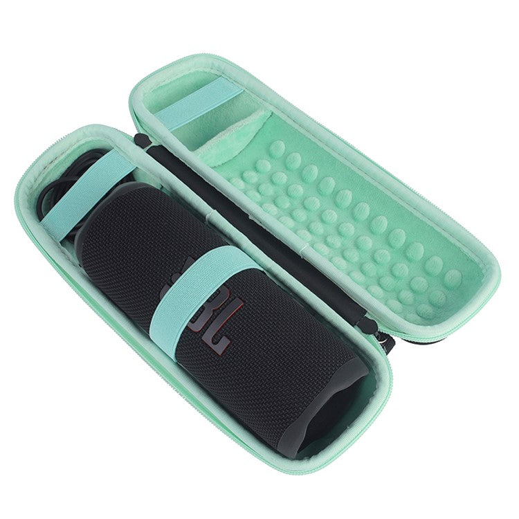 For JBL Flip 6/Flip 5/Flip 4 Portable Shockproof Carrying Case Bluetooth Speaker Storage Bag - Black/Green