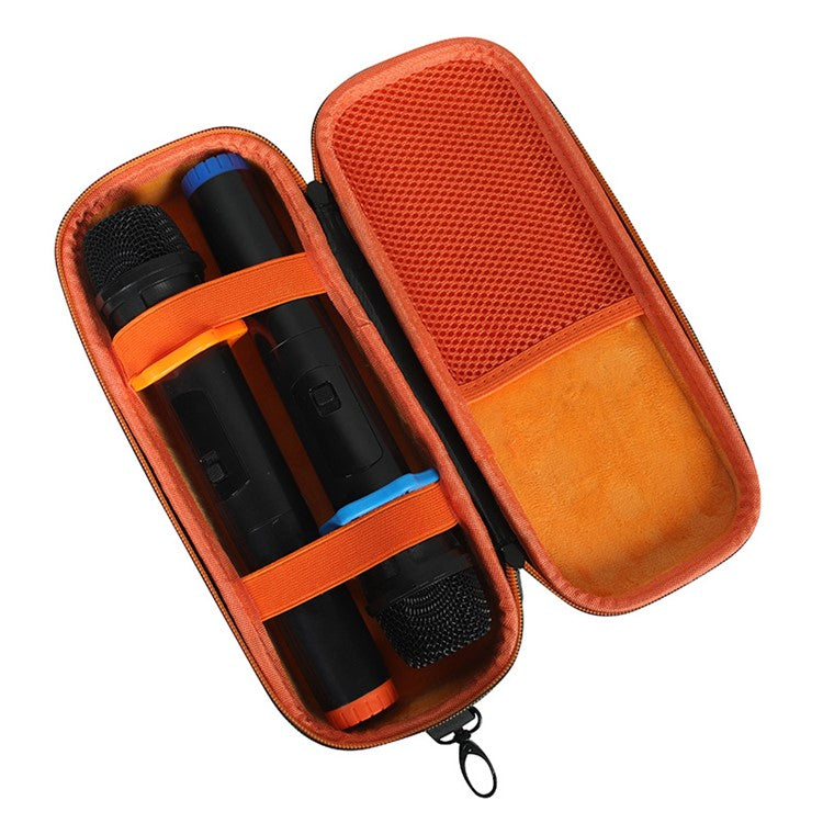 for JBL PartyBox On-The-Go Shockproof Hard EVA Storage Bag Carrying Box with Microphone Bag - Orange