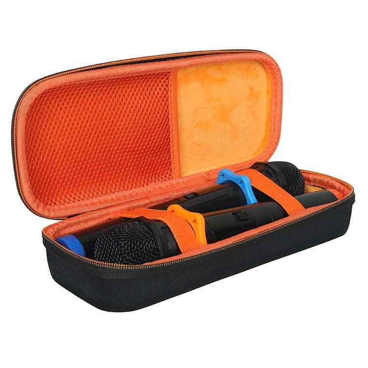 for JBL PartyBox On-The-Go Shockproof Hard EVA Storage Bag Carrying Box with Microphone Bag - Orange