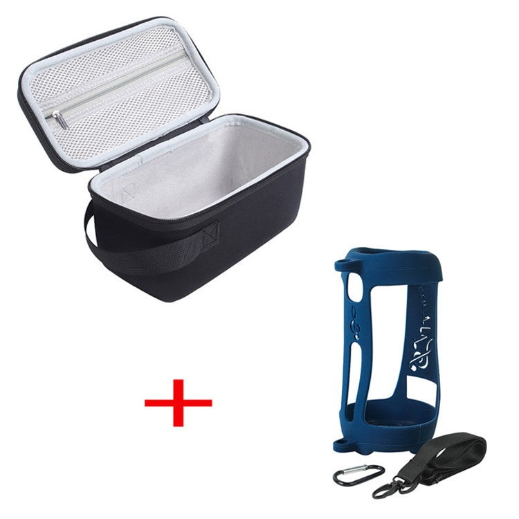 Storage Case Compatible with JBL Pulse 5 , Travel Carrying Storage Bag with Soft Silicone Sleeve Cover Pouch Holder - Navy Blue