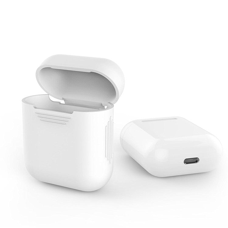 LANKILIN Protective Silicone AirPods Cover with Earphone Strap for Apple AirPods with Charging Case (2016) - White