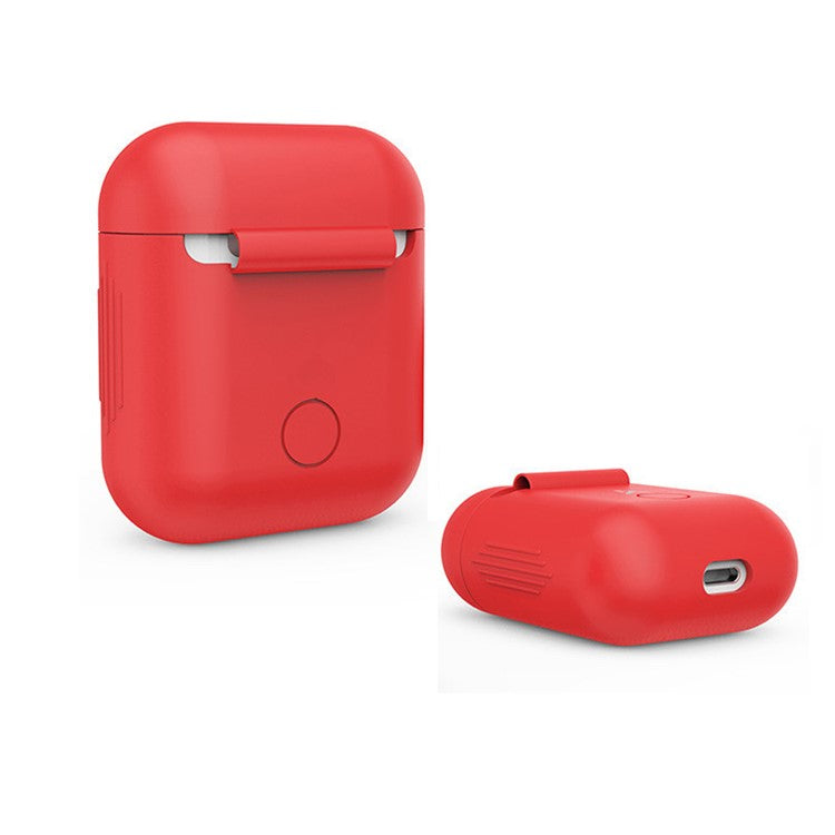 LANKILIN Silicone Shock-proof Protective Cover for Apple AirPods with Charging Case (2016) - Red