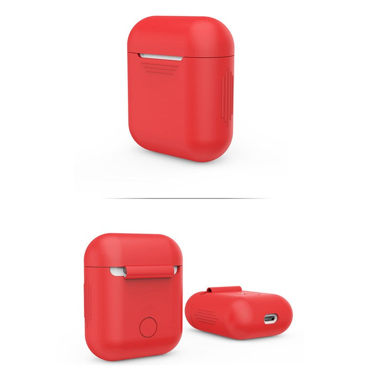 LANKILIN Silicone Shock-proof Protective Cover for Apple AirPods with Charging Case (2016) - Red