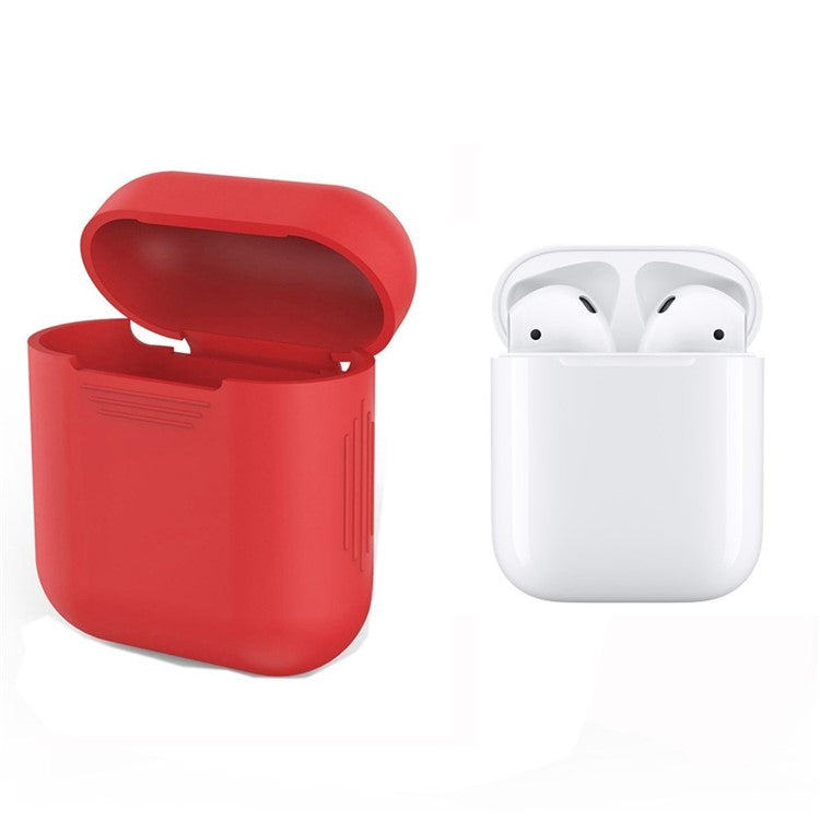 LANKILIN Silicone Shock-proof Protective Cover for Apple AirPods with Charging Case (2016) - Red