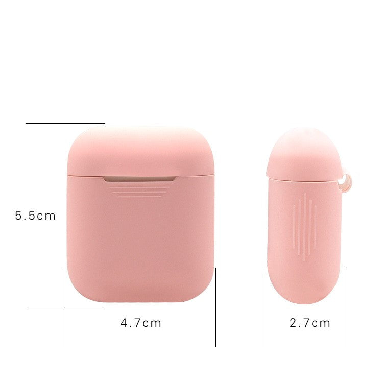 LANKILIN Shock-proof Silicone Soft Cover for Apple AirPods with Charging Case (2016) - Light Pink