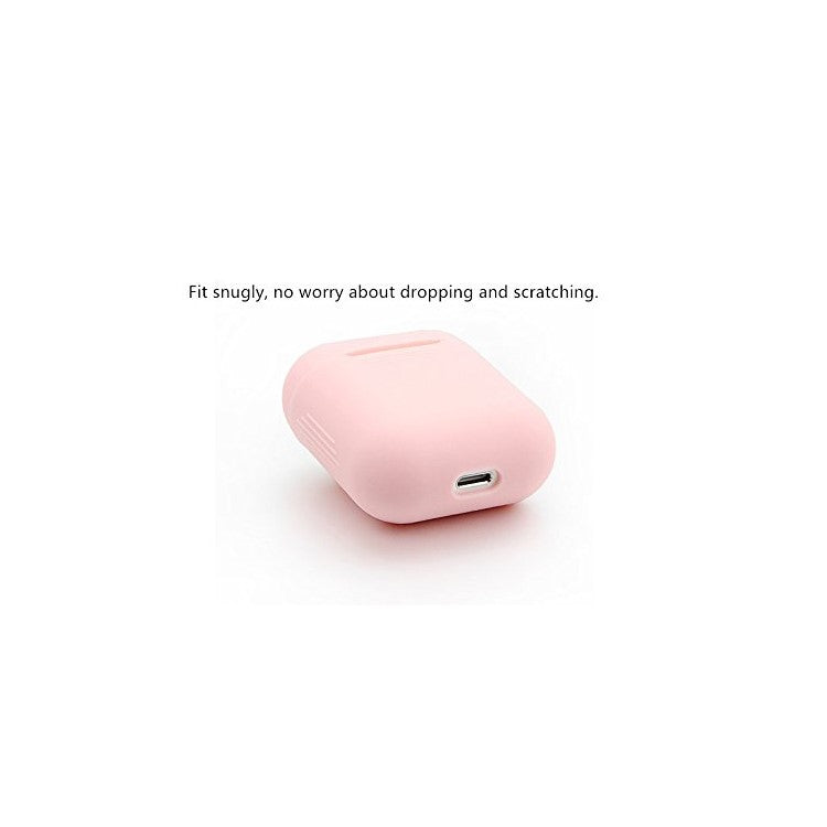 LANKILIN Shock-proof Silicone Soft Cover for Apple AirPods with Charging Case (2016) - Light Pink