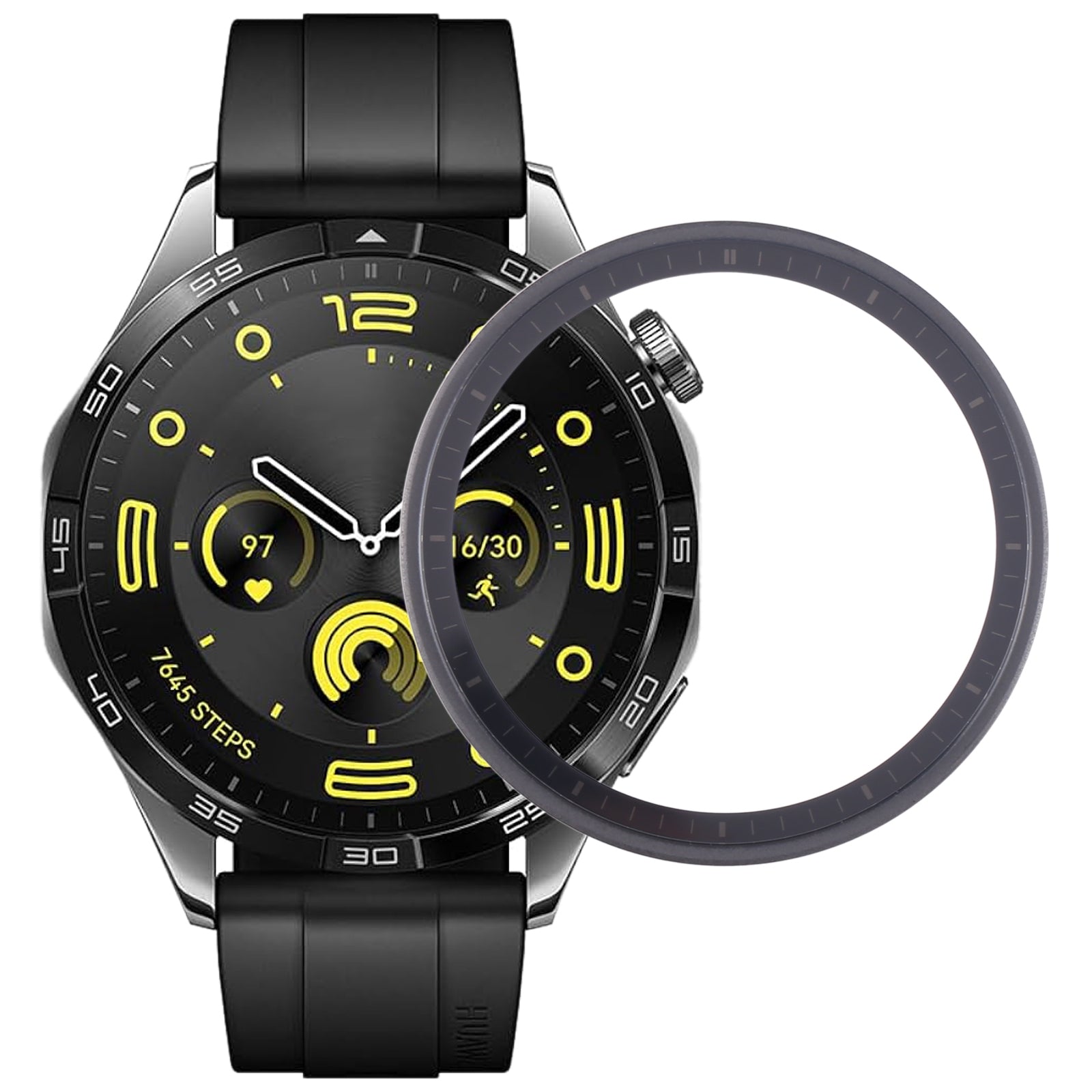 For Huawei Watch GT 4 46mm Front Screen Outer Glass Lens  Black
