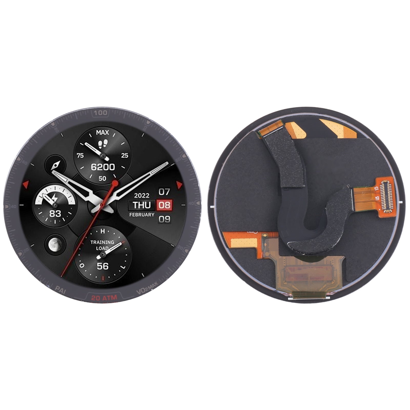 For Amazfit Falcon LCD Screen with Digitizer Full Assembly  Red