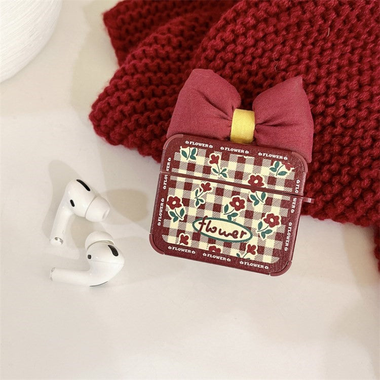 For Apple AirPods Pro/1/2/3/with Charging Case (2016)/with Wireless Charging Case (2019)/with Charging Case (2019) Earphone Box Case Red Flower Earphone Earbuds Cover - For AirPods Pro