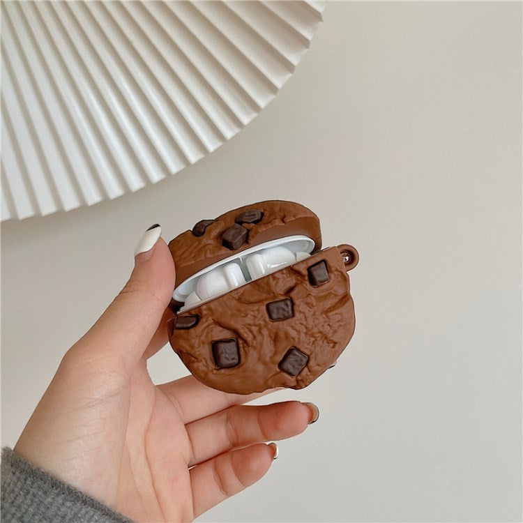 For Apple AirPods Pro/1/2/3/with Charging Case (2016)/with Wireless Charging Case (2019)/with Charging Case (2019) Earphone Box Cover Chocolate Cookies Bluetooth Earbuds Case - Brown/For AirPods 3