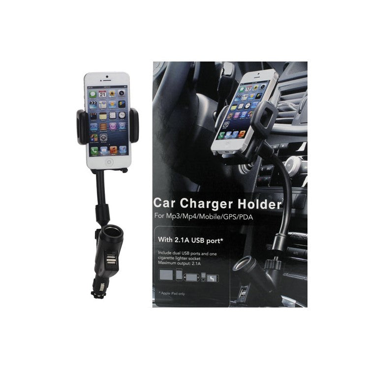 F22+C47 Universal Dual USB Car Charger Cradle Mount Holder for iPhone 5 4S / Samsung i9300 Galaxy S3