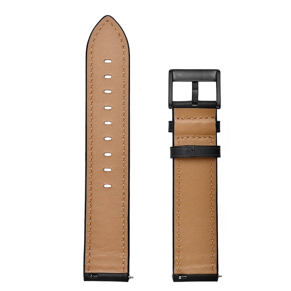 For Samsung Galaxy Watch 3 41mm Leather Watch Band(Black)