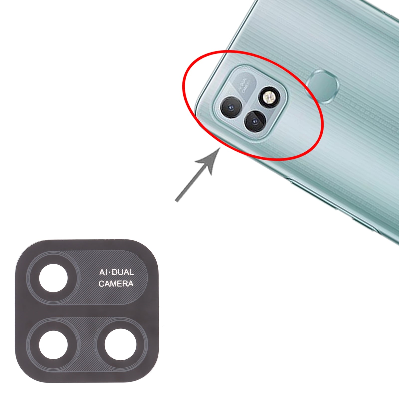 For Infinix  10i/Smart 5 Pro X659B PR652B X658E PR652C 10pcs Back Camera Lens