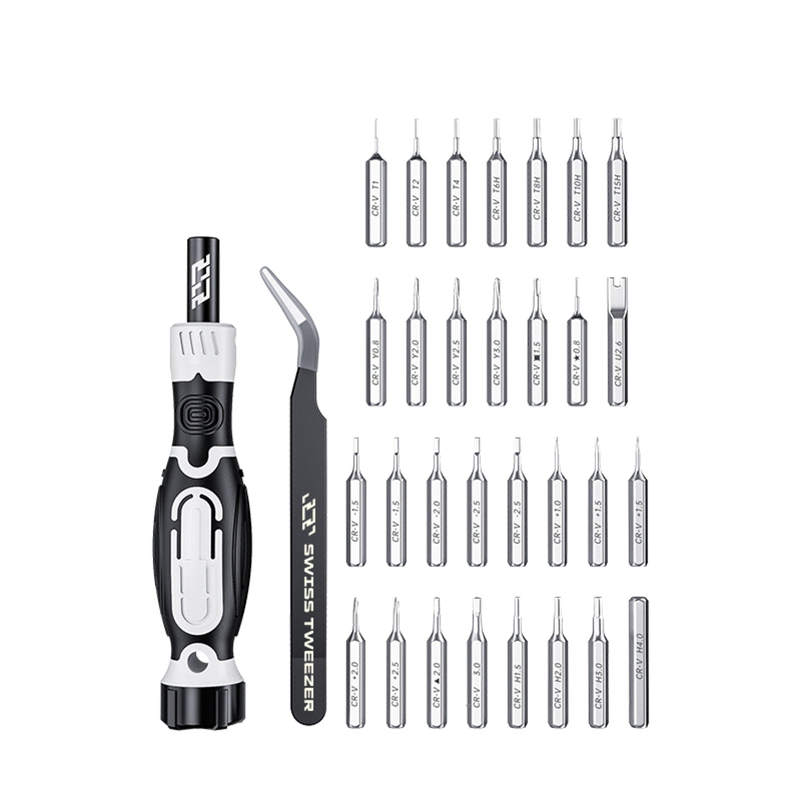 32 in 1 Precision Screwdriver Set with Tweezers, Model:JM-8189A