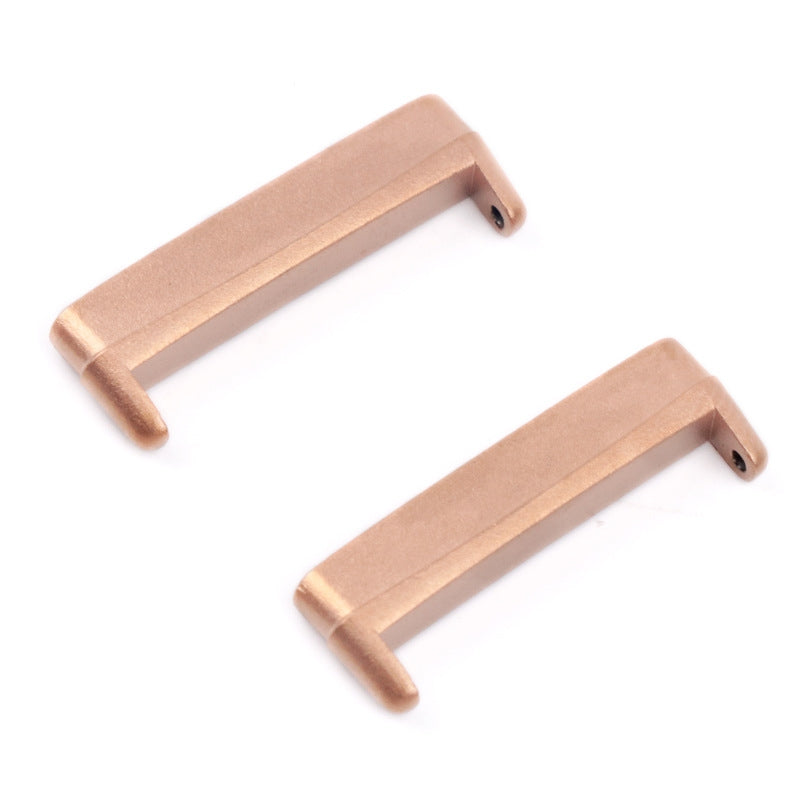 For Fitbit Versa 4 / Sense 2 1 Pair Universal Metal Watch Band Connectors Rose Gold