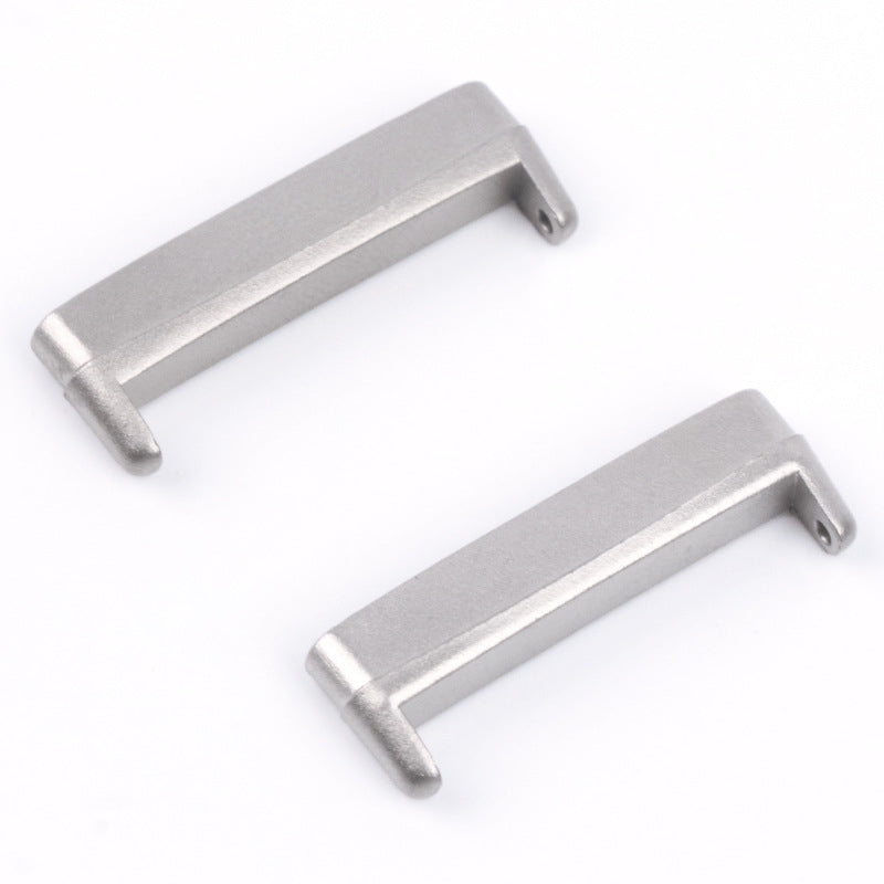 For Fitbit Versa 4 / Sense 2 1 Pair Universal Metal Watch Band Connectors Silver