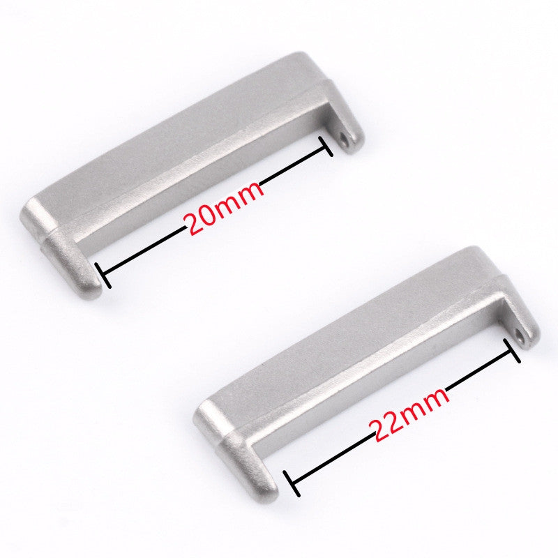 For Fitbit Versa 4 / Sense 2 1 Pair Universal Metal Watch Band Connectors Silver