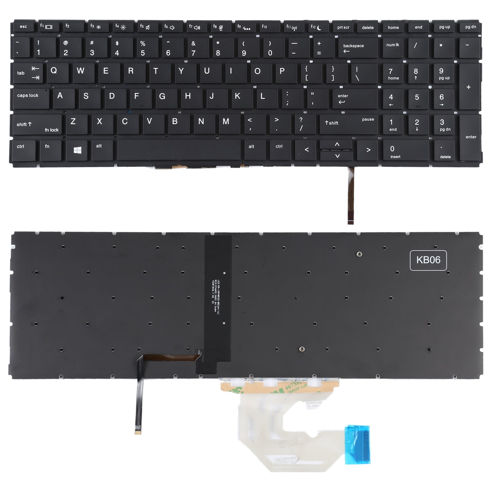 For HP Probook 450 G6 455 G6 450 G7 455 G7 US Version Keyboard with Backlight
