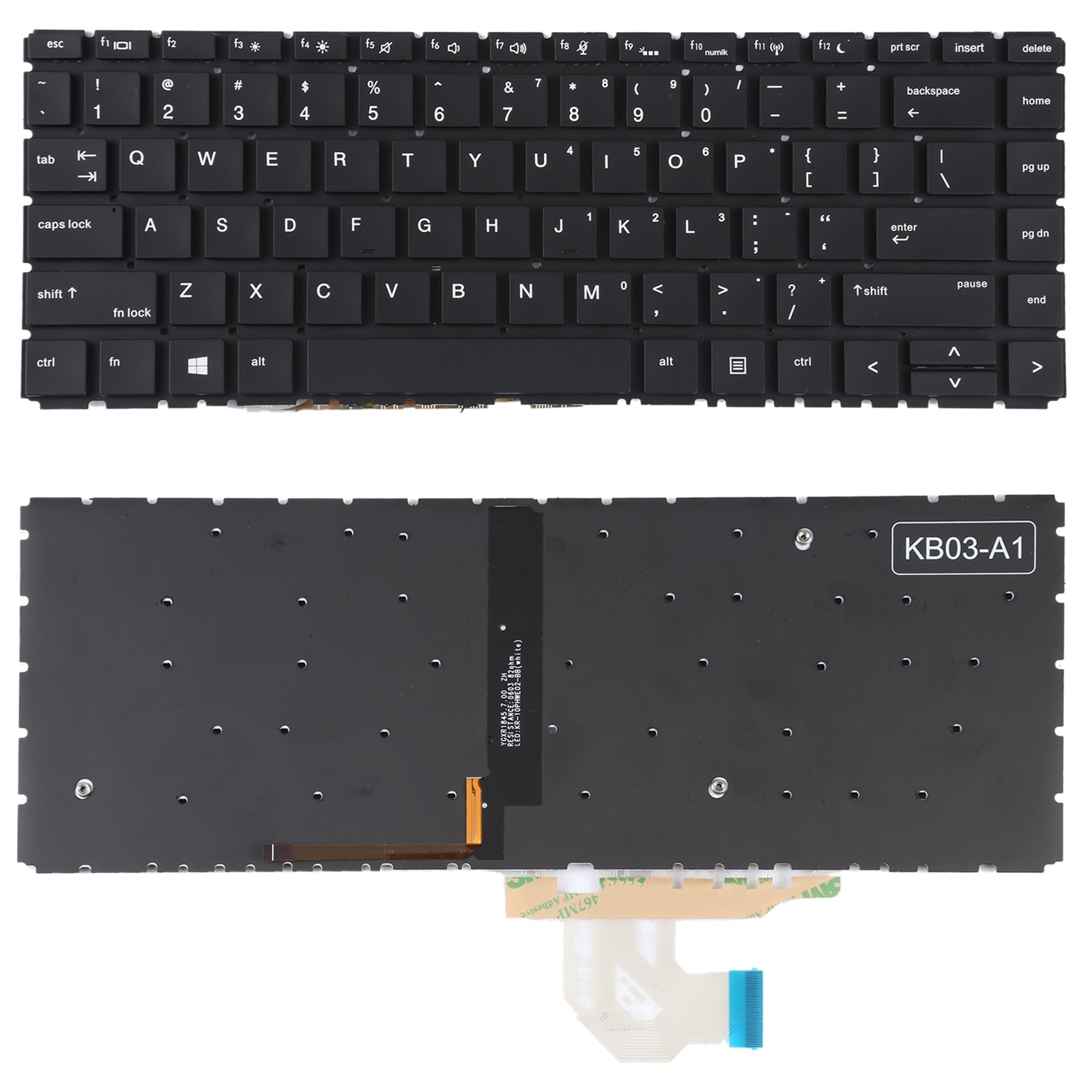 For HP Probook 440 G6 445 G6 440 G7 445 G7 US Version Keyboard with Backlight