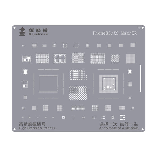 For iPhone XS / XS Max / XR Repairman High Precision Stencils CPU BGA iC Reballing Planting Tin Plate