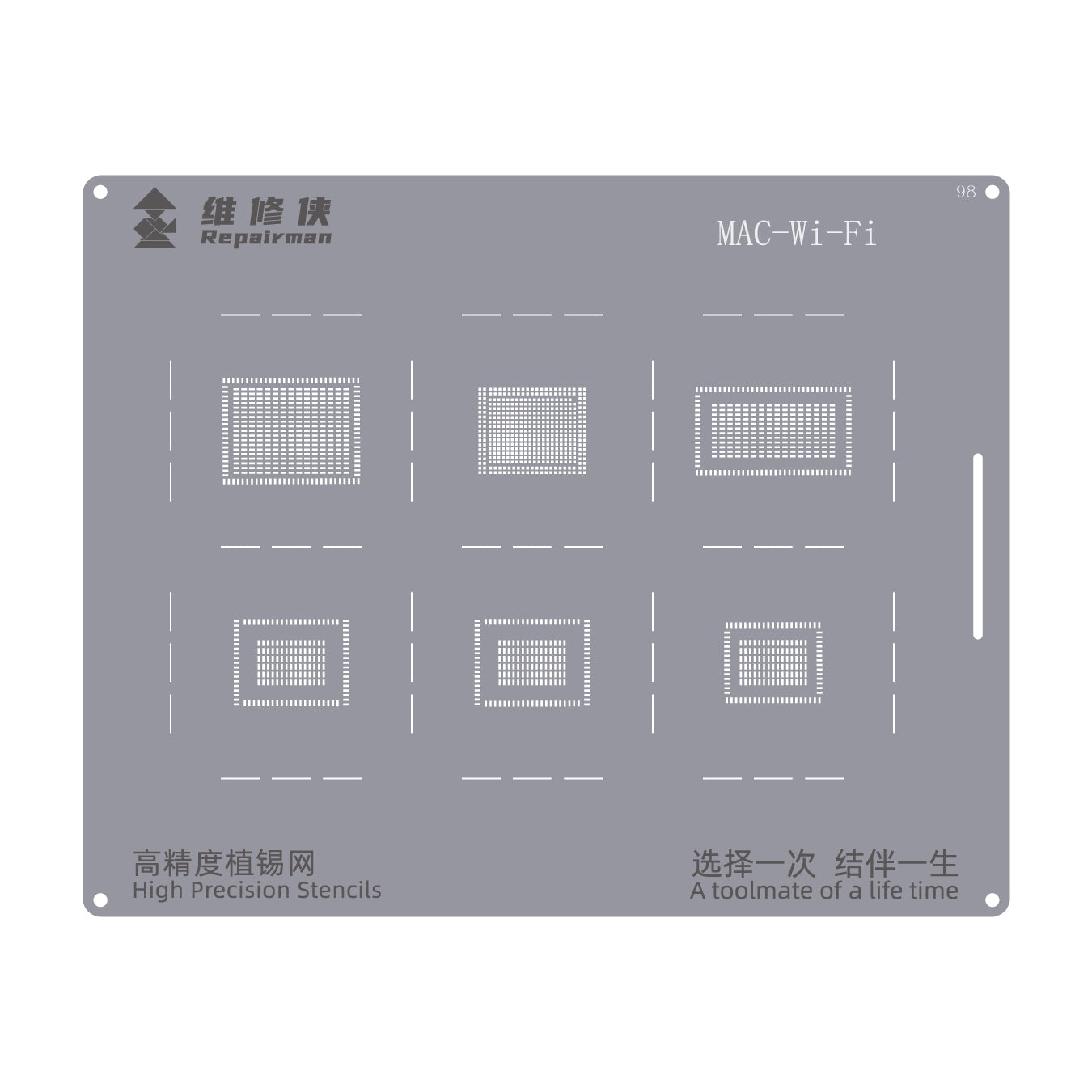 For MacBook WIFI Repairman High Precision Stencils CPU BGA iC Reballing Planting Tin Plate