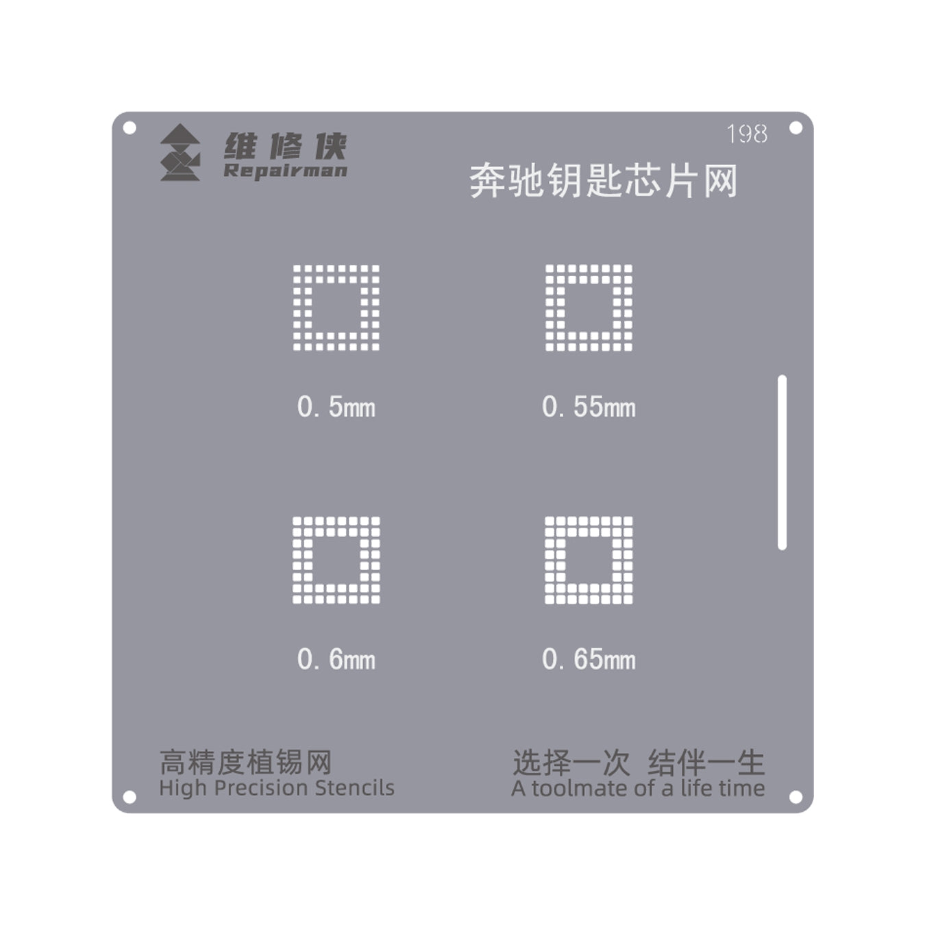 For Mercedes Benz Key Repairman High Precision Stencils CPU BGA iC Reballing Planting Tin Plate