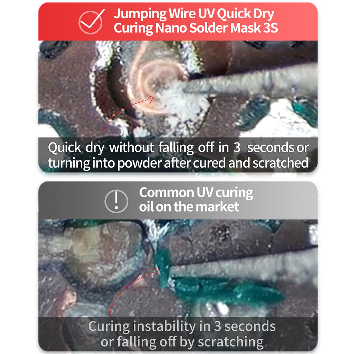 2pcs Nano Solder Mask 3S Jump Wire UV Dry Fast Curing Glue