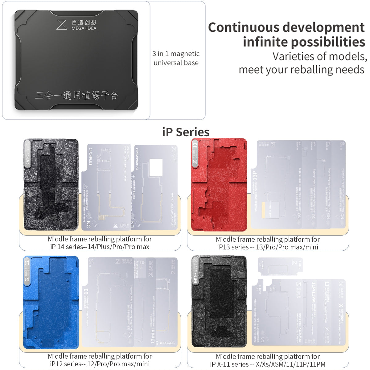 For iPhone X-11 Pro Max Multi-functional Middle Frame Positioning BGA Reballing Platform