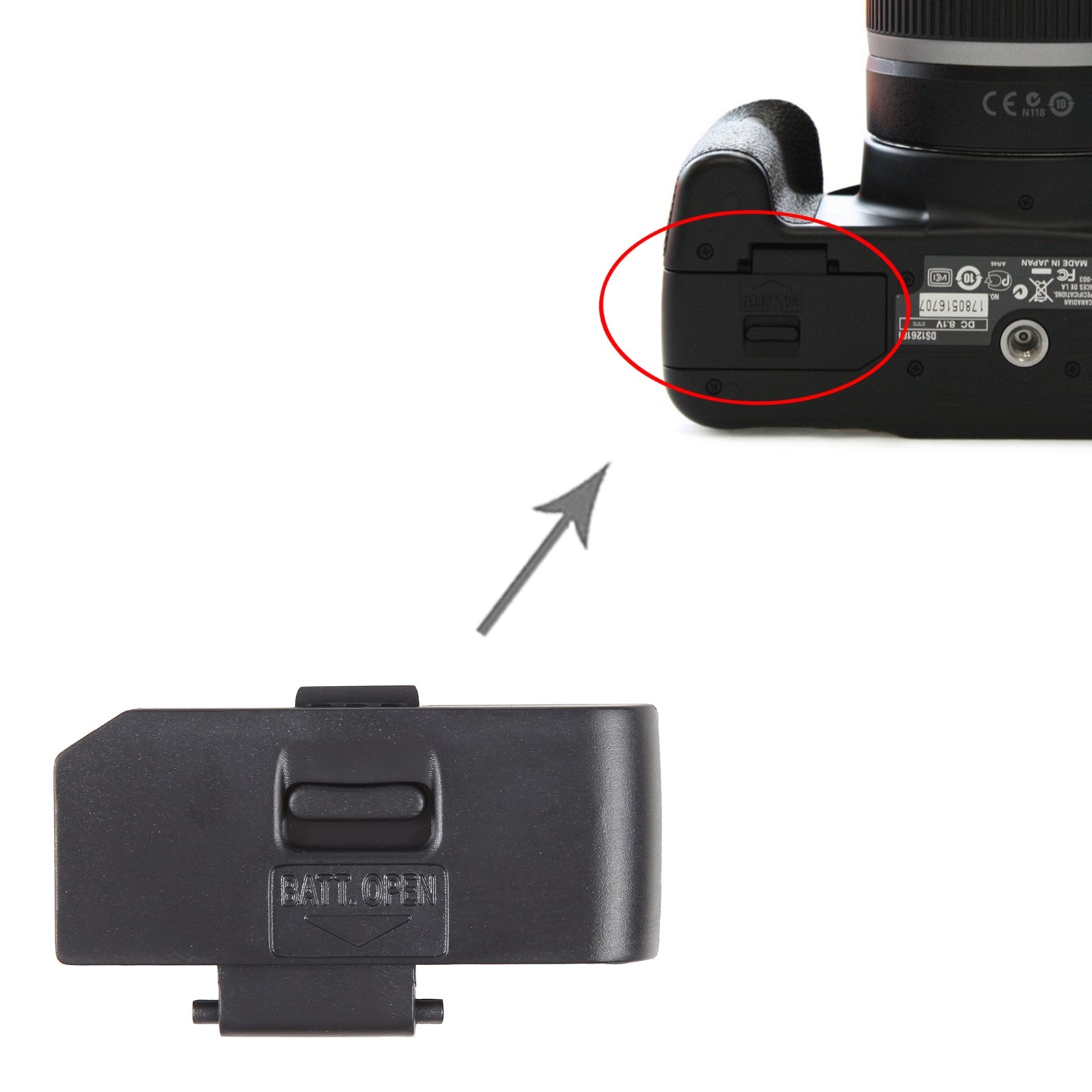 For Canon EOS 450D / EOS 500D / EOS 1000D OEM Battery Compartment Cover