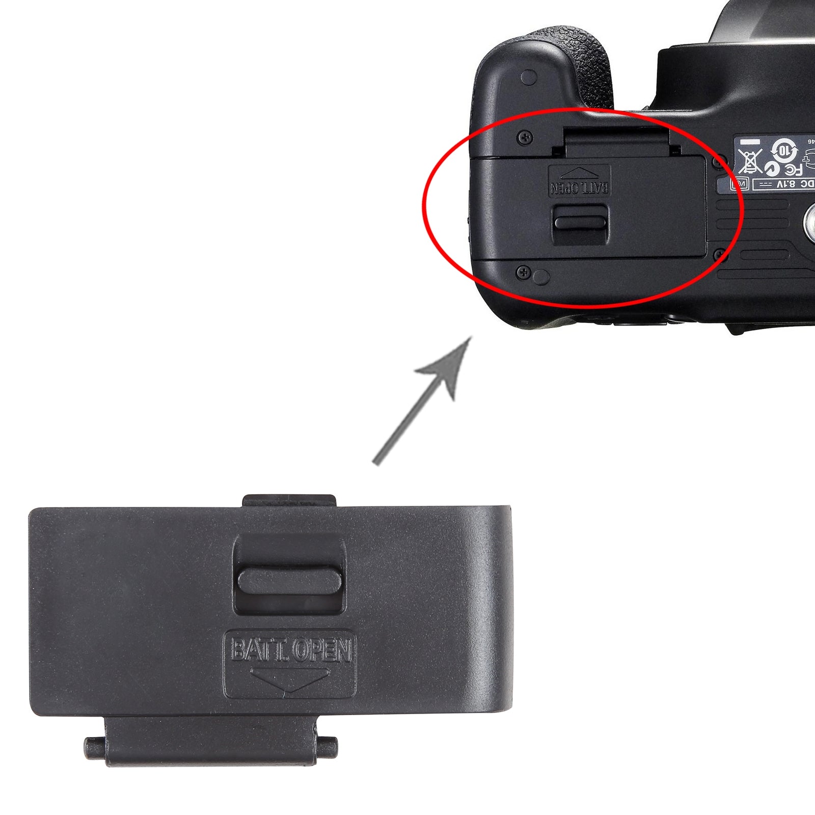 For Canon EOS 550D OEM Battery Compartment Cover
