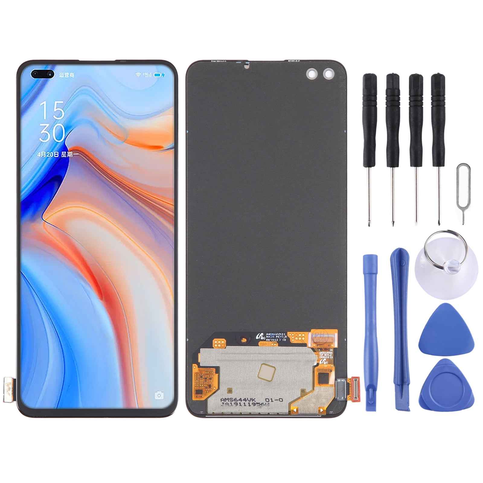 AMOLED LCD Screen For OPPO Reno4 5G with Digitizer Full Assembly