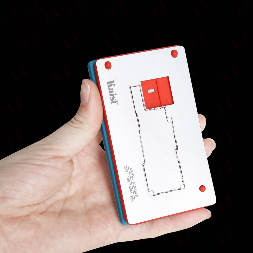 18 in 1 Silicone Middle Layer Tin Planting BGA Reballing Platform for iPhone X-14 Pro Max