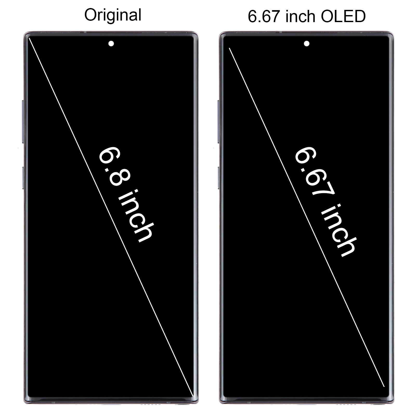 For Samsung Galaxy Note10+ SM-N975 6.67 inch OLED LCD Screen Digitizer Full Assembly with Frame(Black)