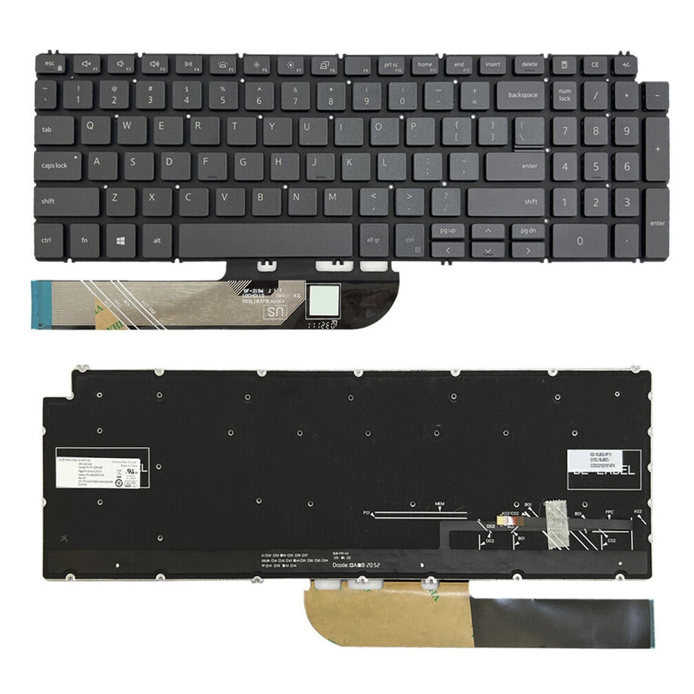 For Dell Inspiron 15 7590 / 7791 / 5584 US Version Backlight Lap Keyboard Black