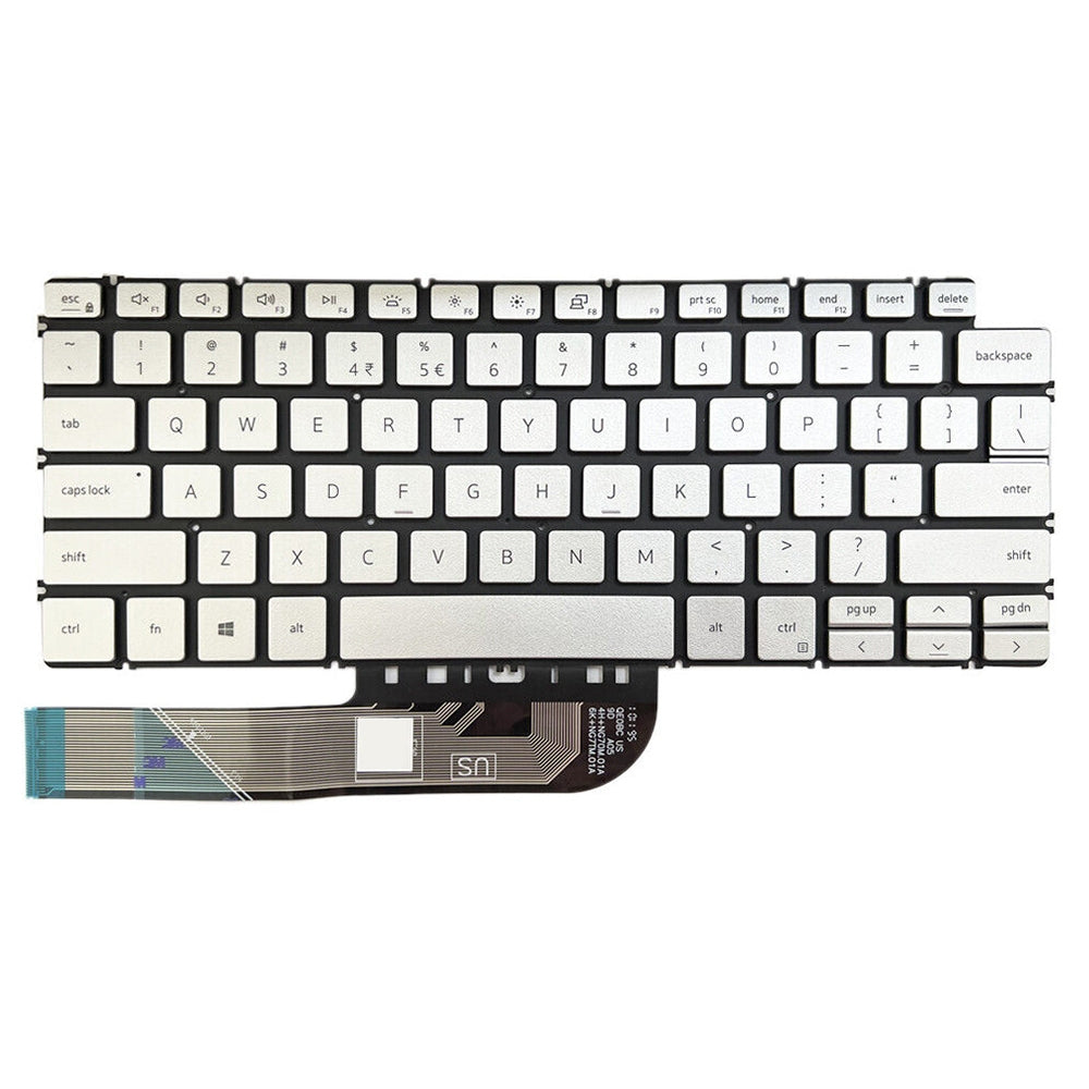 For Dell Inspiron 7490 / Vostro 5390 US Version Backlight Lap Keyboard Silver