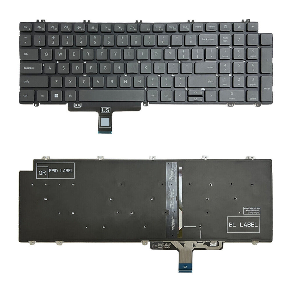 For Dell Latitude 5520 5521 Precision 3560 3561 US Version Backlight Lap Keyboard Black