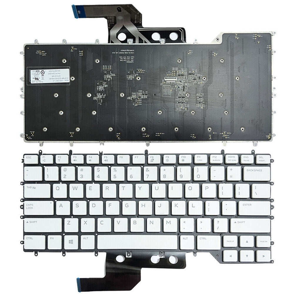 For Dell Alienware M15 / R3 / R4 US Version RGB Backlight Lap Keyboard White 0Y00RH