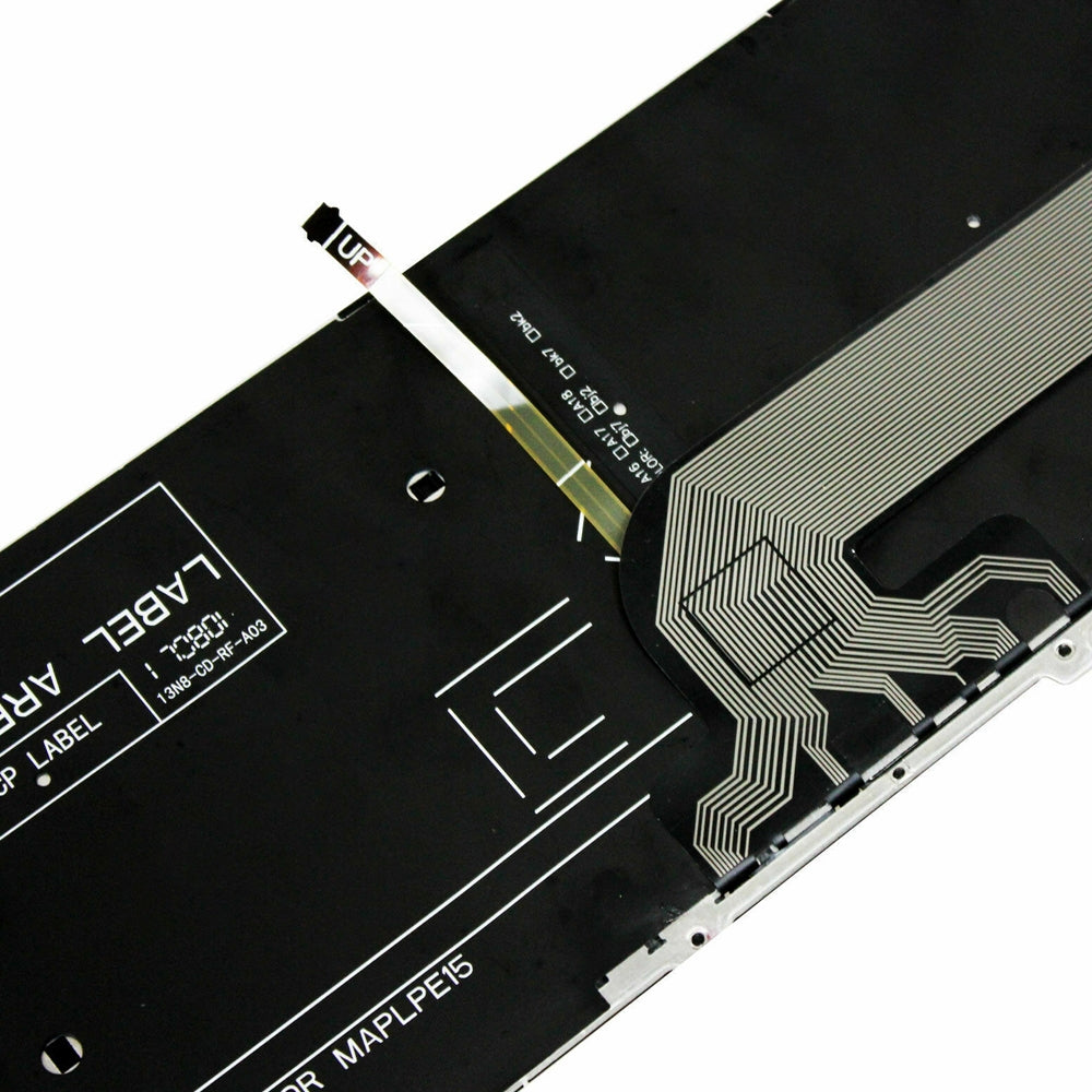 Backlight Lap Keyboard For Dell 15-9550 / 15-3000 / 15-5542 White Word