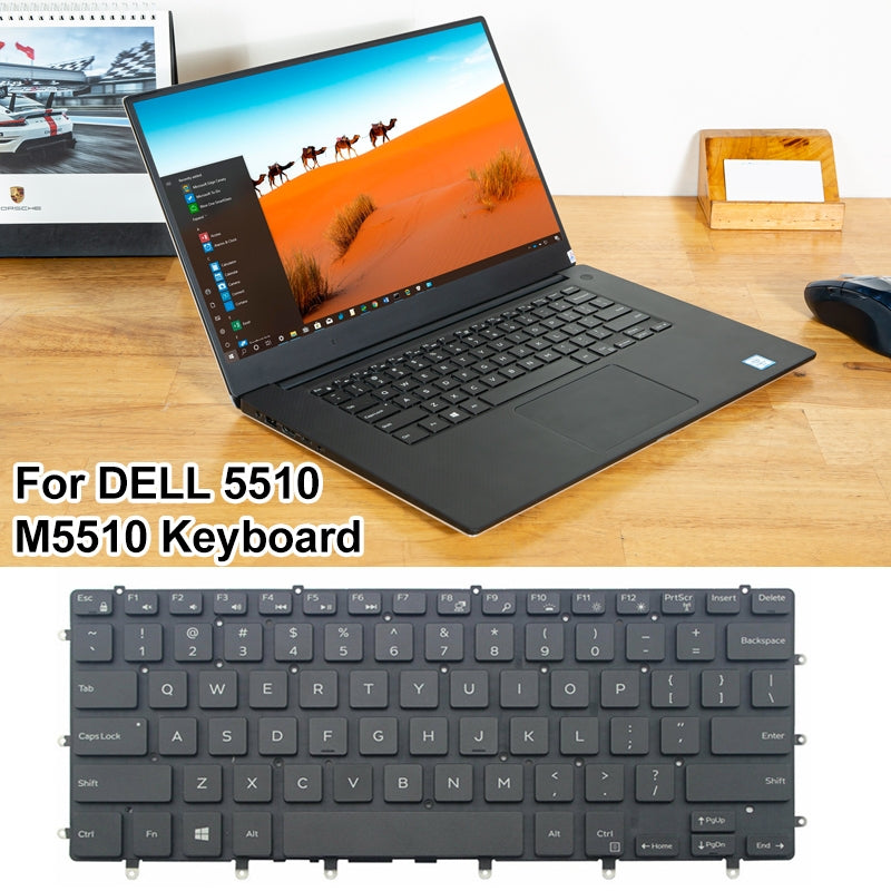 For Dell 5510 M5510 15-7558 7568 XPS 15-9550 US Version Lap Keyboard Black