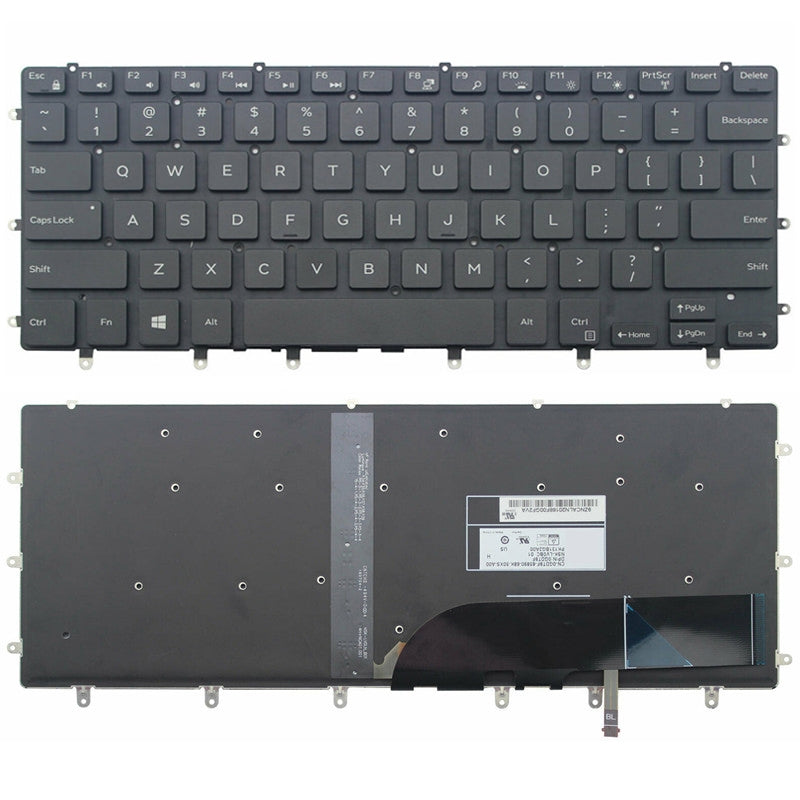 For Dell 5510 M5510 15-7558 7568 XPS 15-9550 US Version Lap Keyboard Black