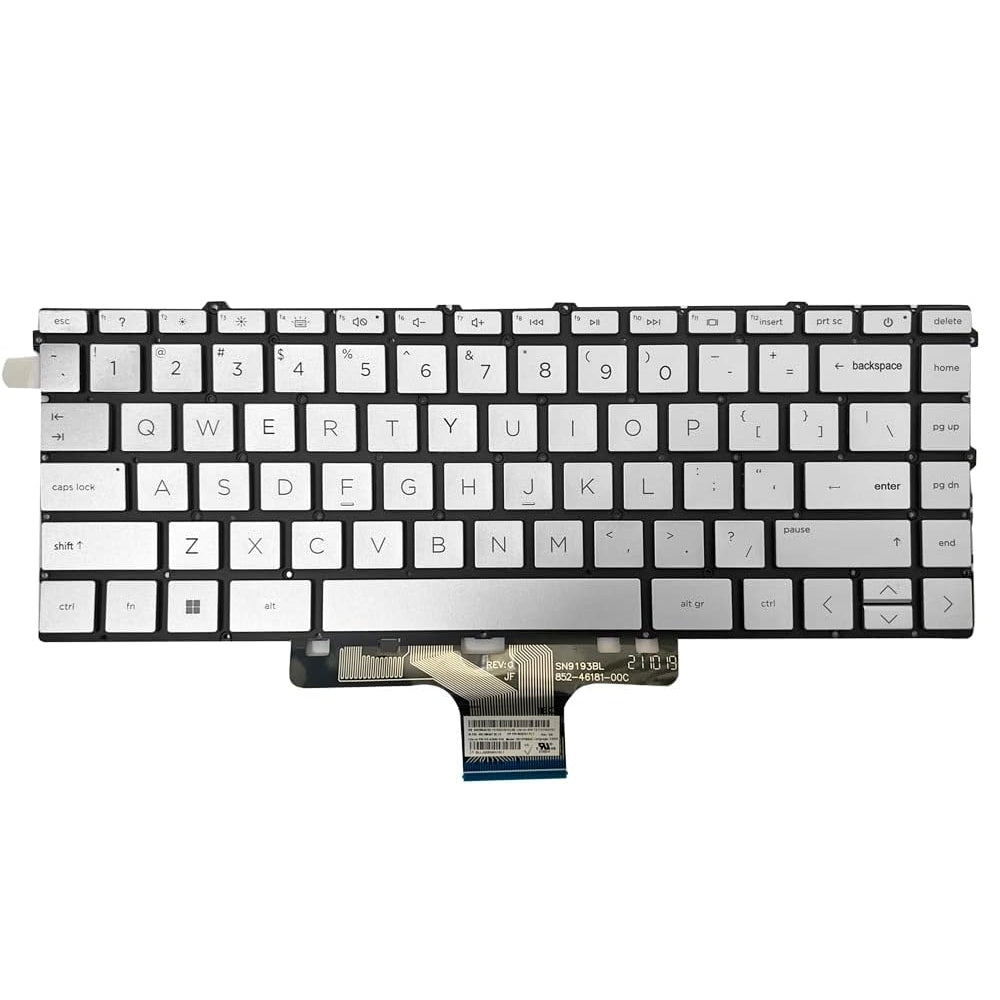 For HP Pavilion X360 14-DW US Version Lap Backlight Keyboard Silver