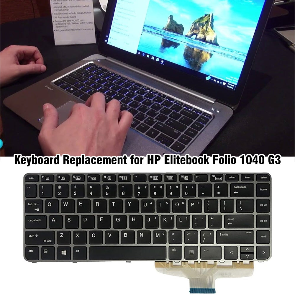 For HP book Folio 1040 G3 US Version Lap Backlight Keyboard