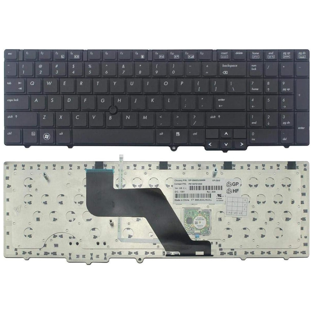 For HP Book 8540P / 8540W Lap Keyboard with Pointing