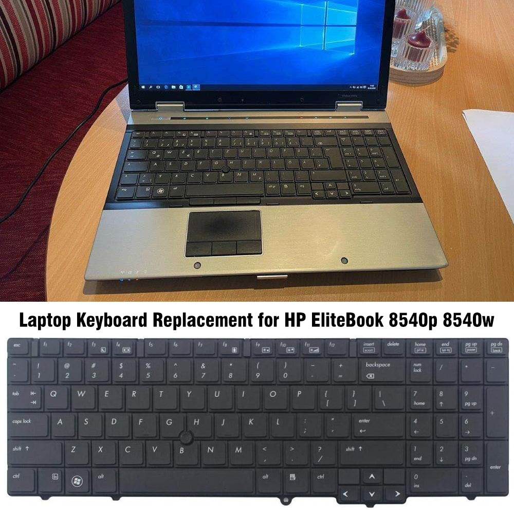 For HP Book 8540P / 8540W Lap Keyboard with Pointing