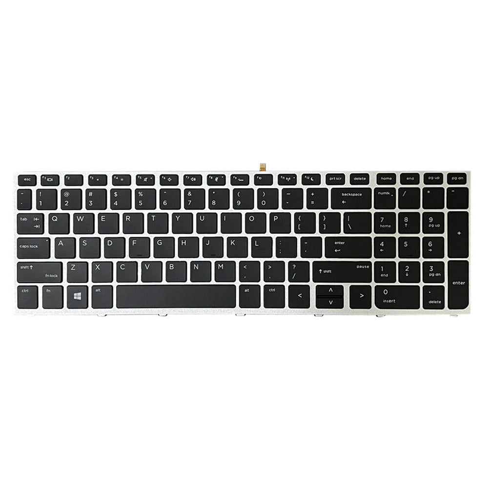 For HP ProBook 650 G4 Silver Frame US Version Lap Backlight Keyboard
