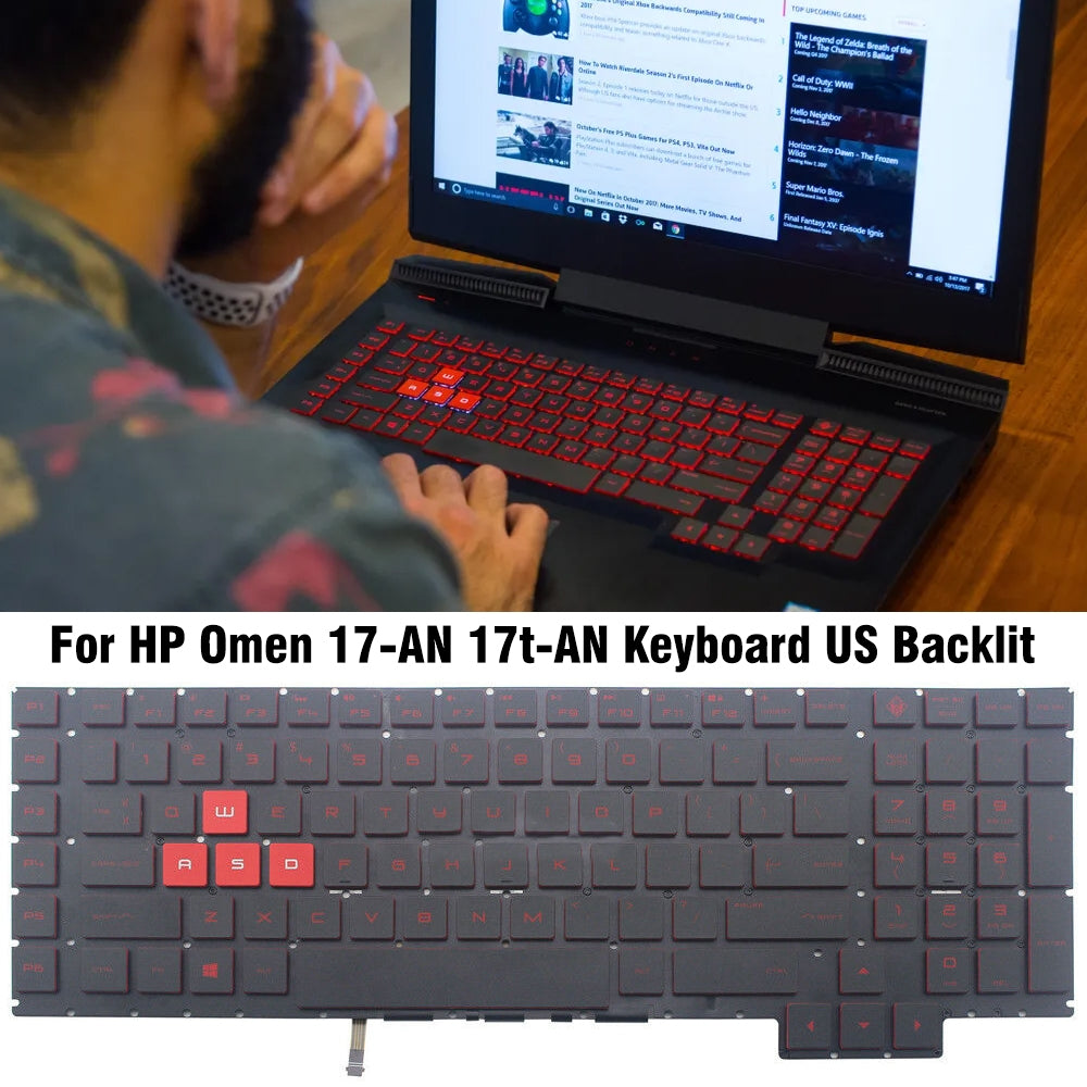 For HP Omen 17-AN / 17T-AN US Version Lap Backlight Keyboard