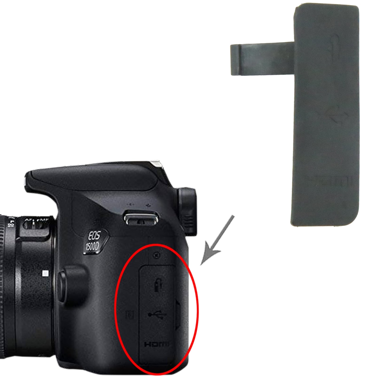 For Canon EOS 1500D OEM USB Cover Cap