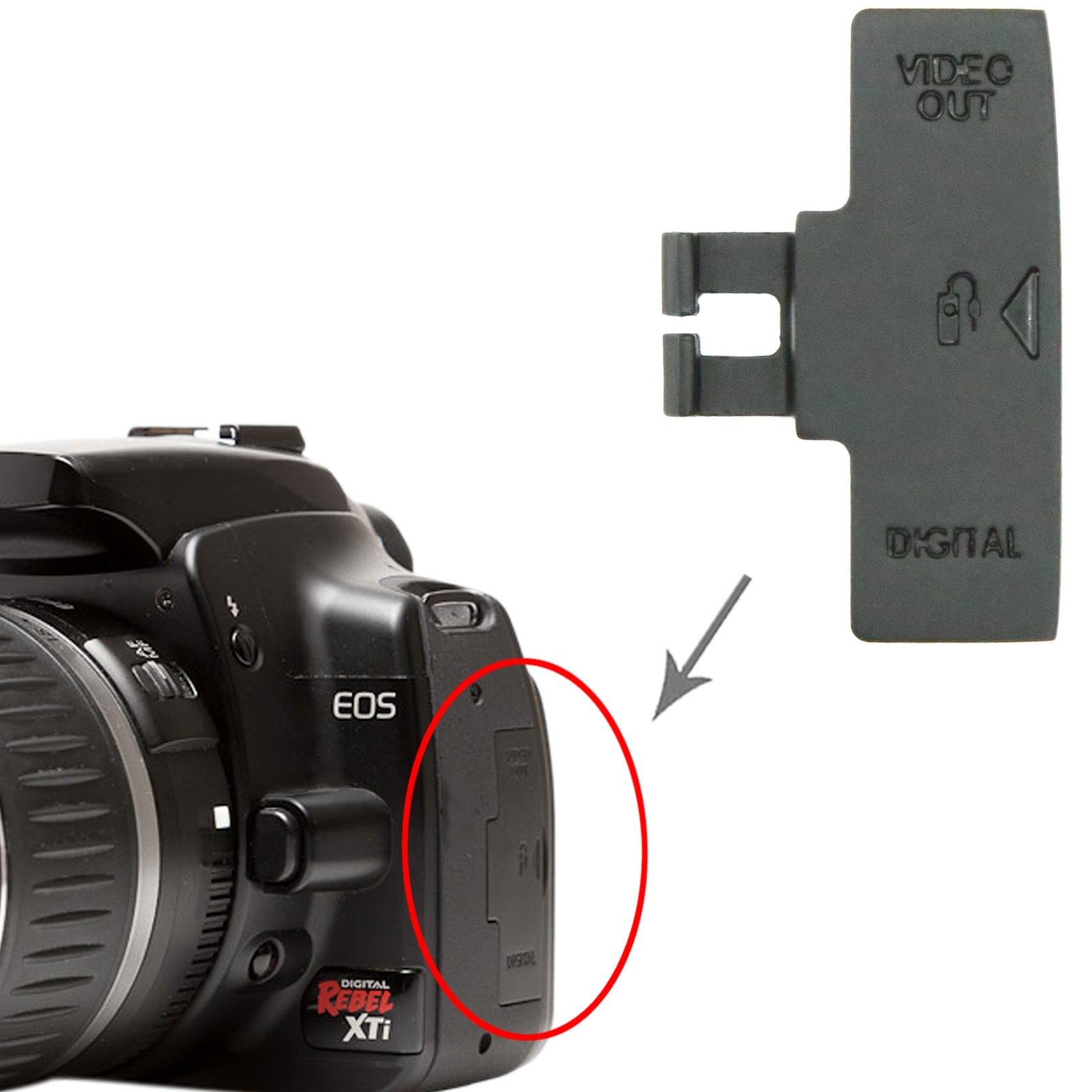 For Canon EOS 400D OEM USB Cover Cap