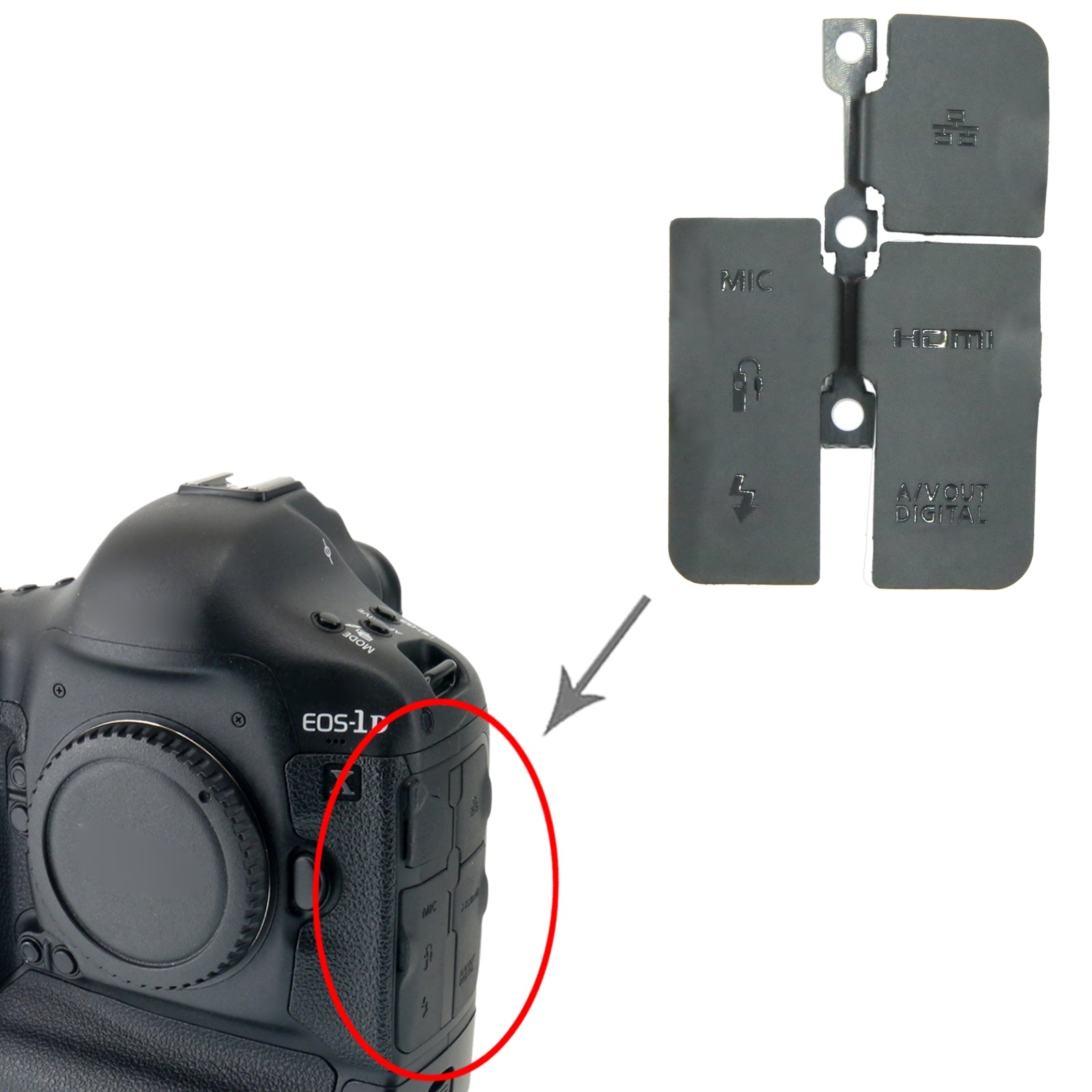For Canon EOS 1D X 3 in 1 OEM USB Cover Cap