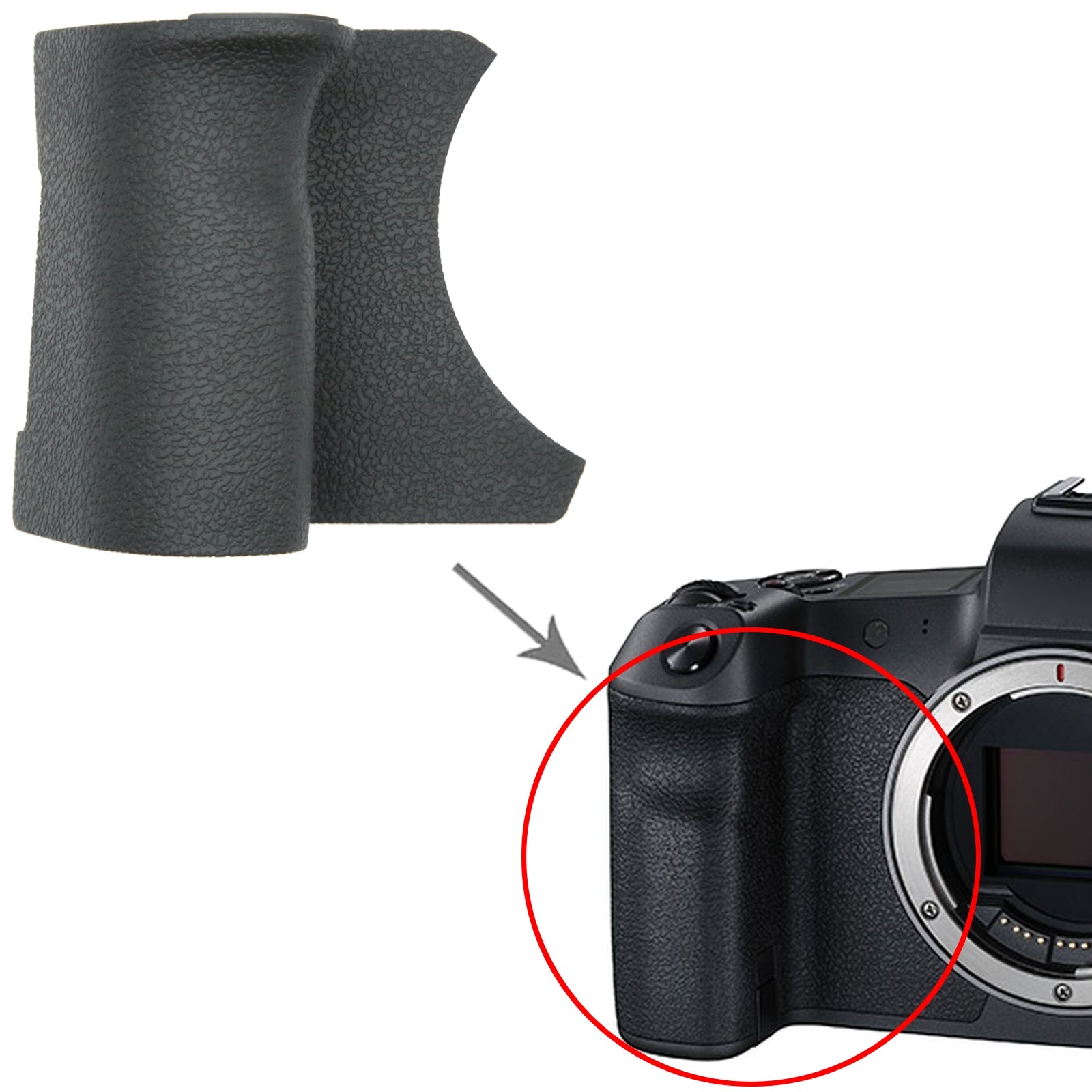 For Canon EOS R Grip Protective Leather